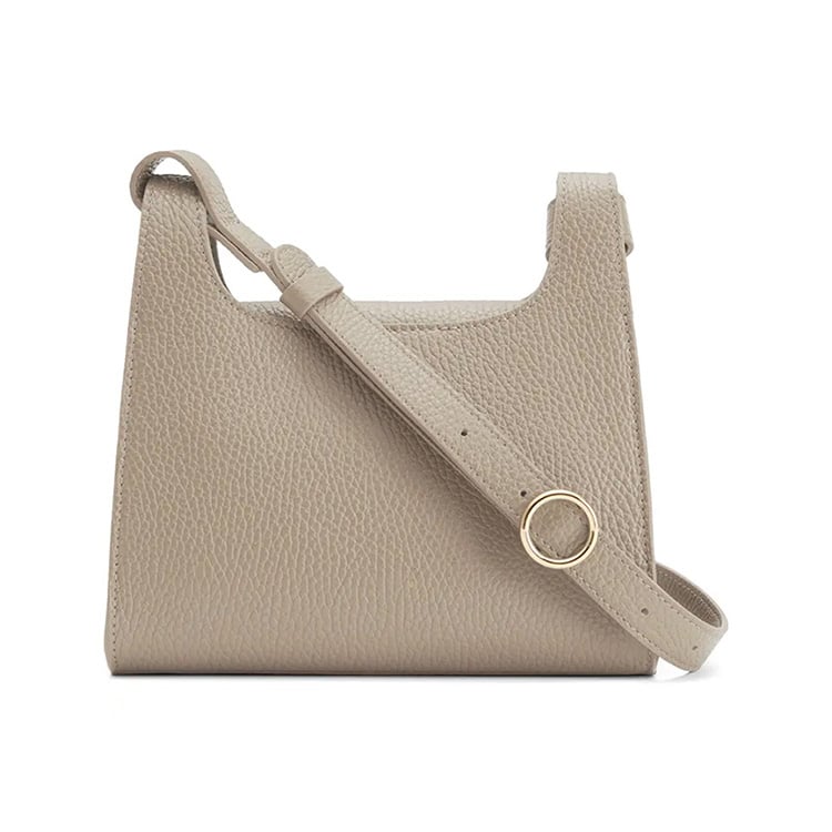 Mini Double Loop Leather Crossbody Bag