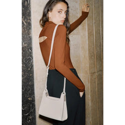 Mini Double Loop Leather Crossbody Bag