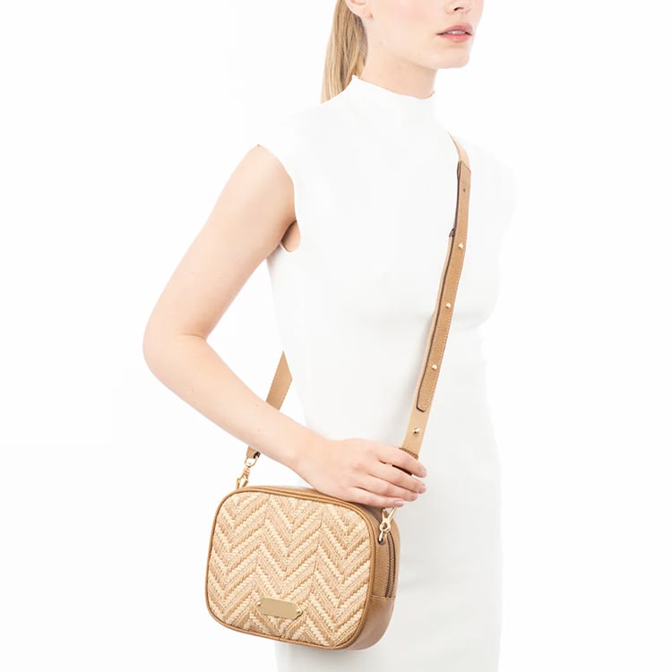 Raffia Crossbody Bag